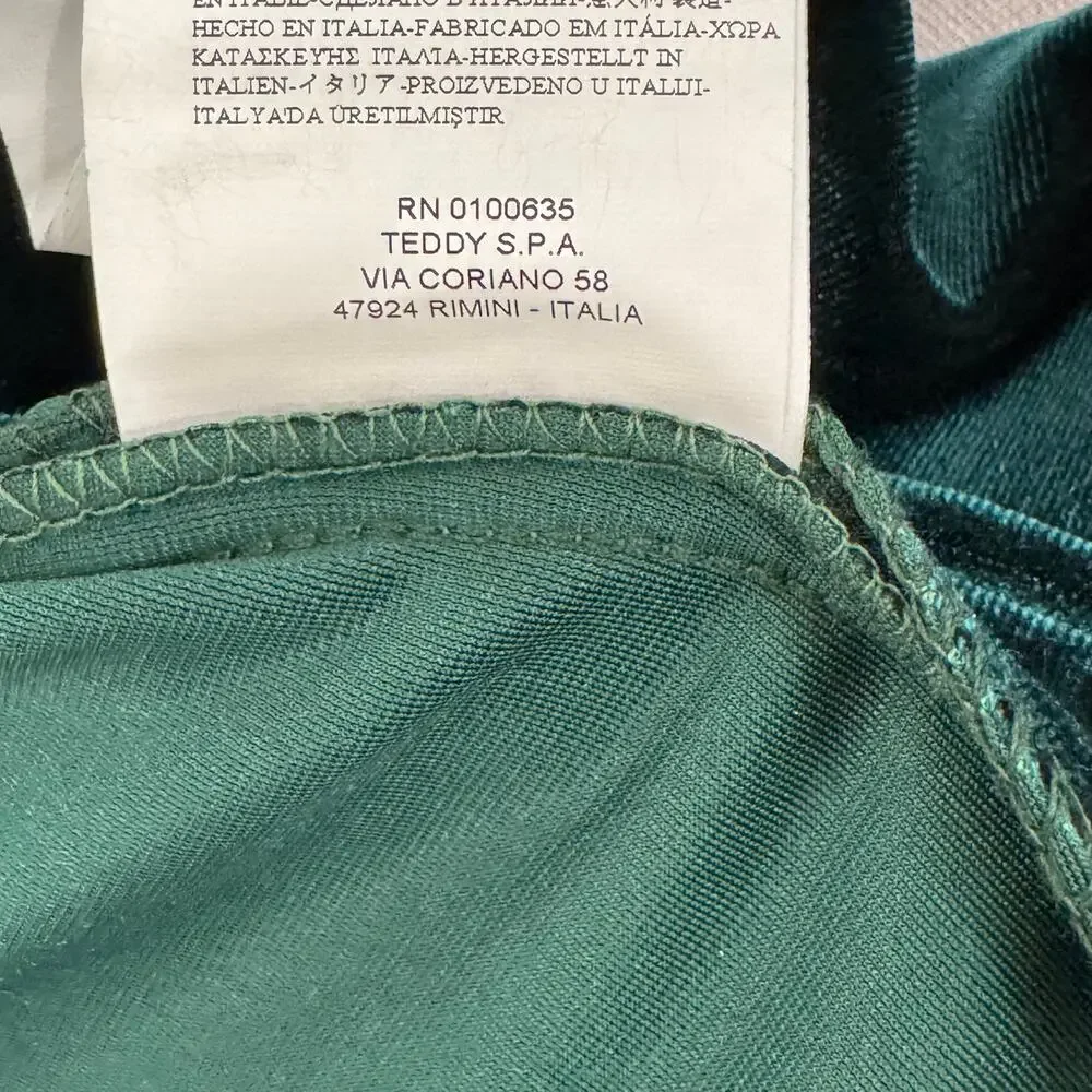 Rinascimento‎ Velvet Blazer Women's Size XS Green